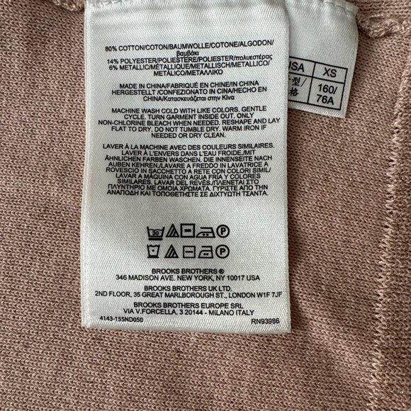 Brooks Brothers Shimmer Knit Short Sleeve Short Sleeve Sweater - Picture 10 of 12